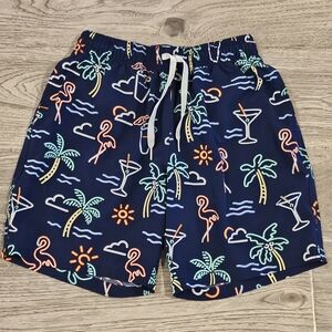 Chubbies Neon Lights Lined Stretch Swim Trunks Size Small 7" Inseam